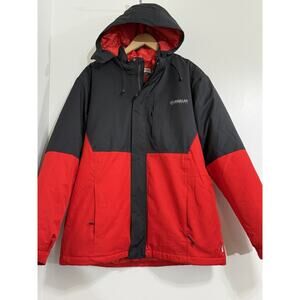 Magellan Outdoors Men's Black Red Zip Put Lining Coat Winter Jacket Size M